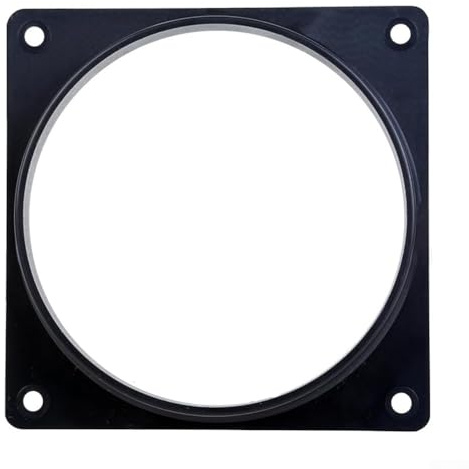 Yuanpgky Air Line Connection Plate for 12038 and 12025 Fan Ducts, Metal Connector Flange with 12x12 cm Size and 5 mm Screw Holes for Ventilation Systems