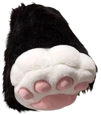 Generisch Pfoten Schuhe Komplettset aus Plüsch für Fursuit Füße Tier Verkleidung als Pelz Stiefel für Cosplay Halloween und Furry Convention Accessoires
