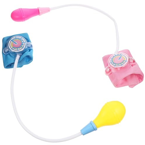 SOIMISS 2 Stück Realistisches Arztspielzeug für Blutdruckmessgerät in Blau und Rosa Sicheres Material Kompaktes Rollenspiel Zubehör für Jungen und Mädchen