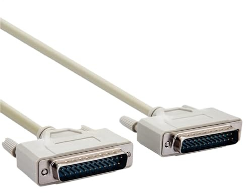 Cable LPT paralelo M/F DB25 de 25 pines macho a hembra DB25 a DB25 para impresora láser DB 25 cable paralelo (1,5 m, macho-macho)