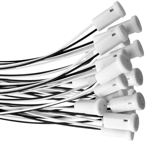 G4 Keramik Lampenfassung 20er Pack – Hitzebeständige Keramikfassung für G4 Halogen & LED, 12V 20W 35W Niedervolt Einbaustrahler Ersatzfassung, universeller G4 Sockel Lampensockel für Innenbeleuchtung