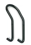 SIRO Kleiderhaken Straubing, Schlicht, Stahl schwarz-braun pulverbeschichtet, 128 mm x 47 mm x 60 mm, LA 52 mm, 851/PB7