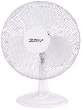 Igenix DF1610 Portable 3-Speed Fan with Tilt Action/Quiet Operation and Mesh Safety Grill, 16-Inch, 40 W, White (3)