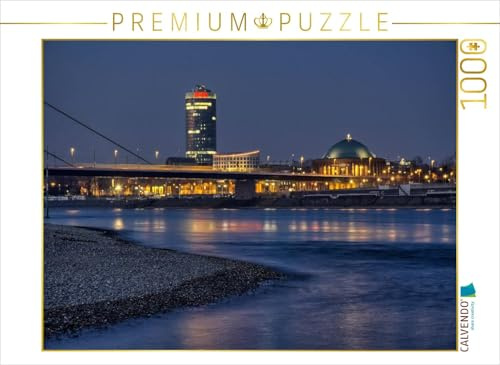 CALVENDO Puzzle Oberkasseler Brücke, Tonhalle und Ergo-Hochhaus | 1000 Teile Lege-Größe 64 x 48 cm Foto-Puzzle für glückliche Stunden