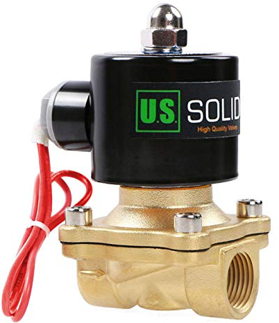 U.S. Solid 220V AC 1/2 G Elettrico elettrovalvola Ottone normalmente chiuso Solenoid Valve Azionata direttamente Per Acqua Aria Gas 0-7 Bar
