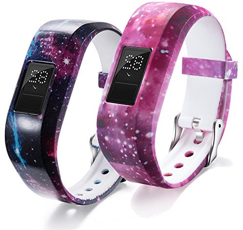 Ruentech - Correa de repuesto de reloj de pulsera con cierres seguros para rastreador de actividad Garmin Vivofit JR Kid, tamaño pequeño (no incluye rastreador)