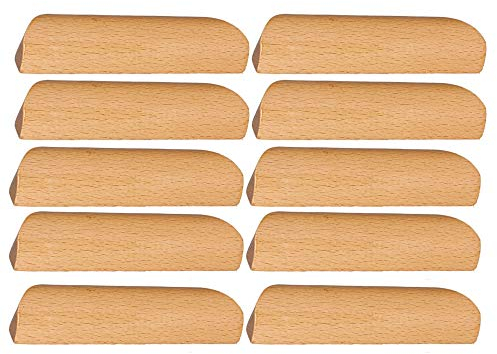 BQLZR - Tirador de madera para armario, armario, cajón, cajón, 10 unidades, 96 mm
