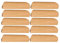BQLZR - Tirador de madera para armario, armario, cajón, cajón, 10 unidades, 96 mm