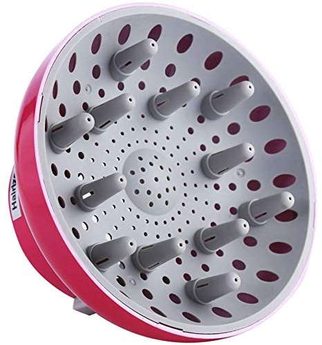 Hairizone Universal Haar Diffusor Anpassungsfähig für Schlag Trockner mit Düse D = 1,7-2,6 für lockiges oder welliges Haar Styling, Trocken und Gain Maximales Volumen ohne Frizz, Fuchsia