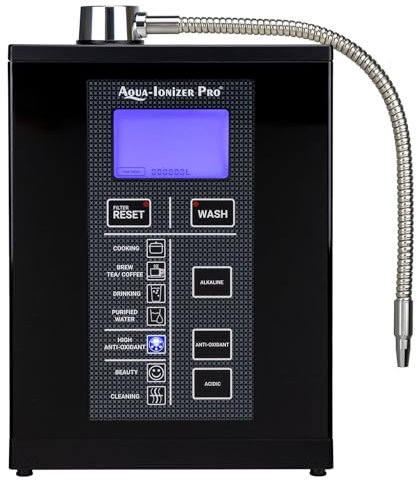 Aqua Ionizer Deluxe 9.5 - Ionizador de agua antioxidante (sistema de filtración de agua alcalina | Produce agua alcalina pH 3,0-11,5 | Hasta -880 mV ORP | 4000 litros por filtro | 7 ajustes de agua
