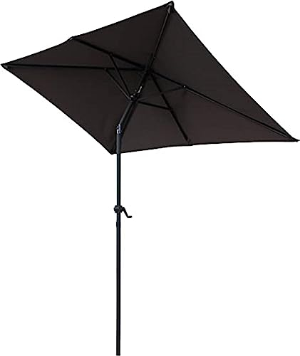 Pure Home & Garden Kurbelschirm Sunny 210 x 140 cm anthrazit, mit UV-Schutz 40 Plus, Knicker und abnehmbarem Bezug