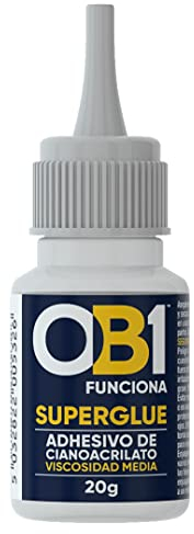 OB1 - Adhesivo instantáneo de cianoacrilato | 20 gramos | Viscosidad Media | Uniones rápidas y súper resistentes en segundos