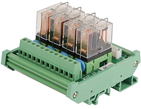 Samfoxy Relay-Samfox DC 12V 4 Canales Relé 16A Módulo de relé de Potencia 12V Módulo de relé Placa de relé