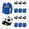AK Giftshop Football Birthday Cupcakes Cake & Food Decorations Party Picks Toppers - Blue Team Colours (Pack of 14)
