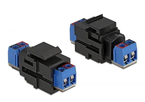 Delock Keystone Modul 2 Pin Terminalblock > Terminalblock schwarz