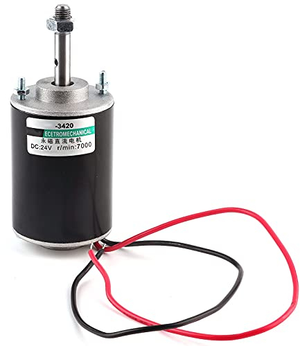 Mini Elektromotor,12 V/24 V Dauermagnet DC Motor Hochgeschwindigkeit Niederige Lärm Hochgeschwindigkeits Reversible Elektrische CW/CCW-Dauermagnet DC Motor für DIY-Generator(3500-7000Rpm)