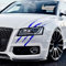 2 Stück Monster Klaue Auto Sticker Augenbrauen Scheinwerfer Aufkleber Wasserfeste Vinyl Autoaufkleber Dekoration ästhetischer Sticker(Blau)