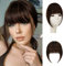 Sofeiyan Bangs Clip in 100% Remy Echthaar Fringe Bangs One Piece Human Hair Clip in Pony Fringe Extensions Natürliche Bangs with Tempel Haarteile Echthaar Haarverlängerung für Frauen