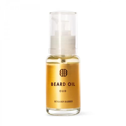 Benjamin Barber Bartöl für die tägliche Bartpflege - Premium Bartöl mit holzigem Oud Duft - Natürliche Inhaltsstoffe, schwedisches Öl - Bändigt und pflegt den Bart - (50ml)