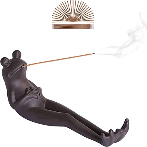 Mignon de Grenouille de Grenouille Brûler Le brûleur de bâton d'encens avec bâtons d'encens à la Main en céramique encens du bâton encens Moderne Ornement de brûleur à la Maison pour la méditation de