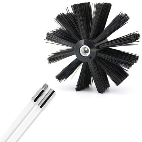 AIDNTBEO Chimney Brush Dryer Duct Cleaning Range Hood Equipment Cleaning System Fireplace Tool Kit + 2 Rods