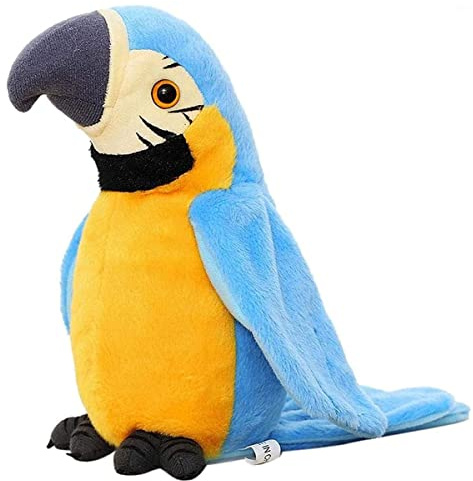 iNszkoos Talking Parrot Repeat What You Say Elektronisches Mimikry Haustier Plüschspielzeug, lustige Aussprache sprechender Papagei Stofftier, guter Helfer beim Sprechen für Kinder, lustige Geschenke