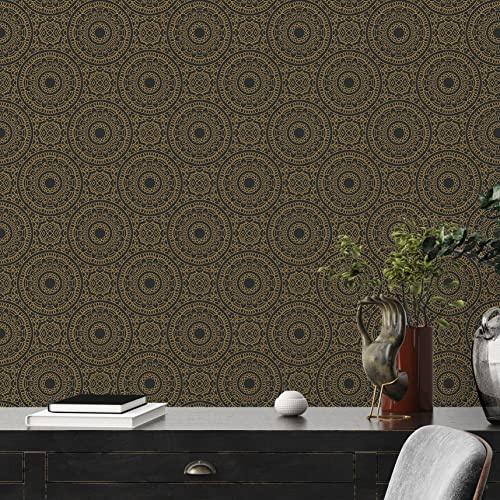 A.S. Création Premium Wall 2 389682 Graphic Wallpaper Black Gold Non-Woven Wallpaper 10.05 m x 0.53 m Made in Germany