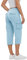 Rdruko Ladies Cargo Shorts Summer Casual Capri Pants Drawstring Elastic Waist Outdoor Hiking Work Travel Golf Walking Cropped Trousers Sky Blue L