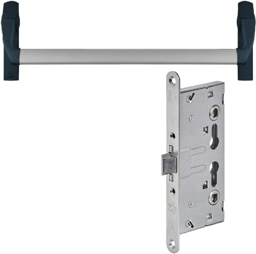 Maniglione antipanico con serratura per porte su uscite di sicurezza, marcato CE, EN 1125 (Componenti)