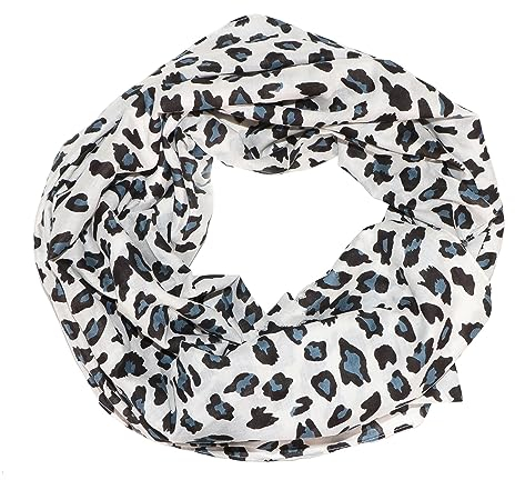 Harrys-Collection Damen Herren Baumwolltuch in vielen Farben 100 x 100 cm, Größen:Einheitsgröße, Farben:Leopard schwarz