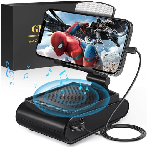 Gifts for Men, Cell Phone Stand with Wireless Bluetooth Speaker, Birthday Gifts for Mens Dad Boyfriend, Cool Gadgets for Men, Anniversary Idea Gift, Compatible with iPhone/iPad/Samsung Galaxy