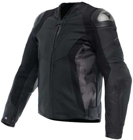 Dainese Avro 5 Motorrad Lederjacke, schwarz/grau, 56