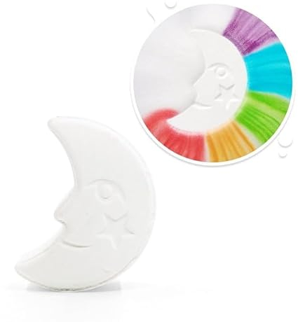 LYCICILI badebomben Stern-Mond-Regenbogen-Explosions-Badesalz-Kugel-Set, Aroma-Reinigungs-Badeball, kreatives ätherisches Öl-Badesalz (Color : 2 Moons 110g)