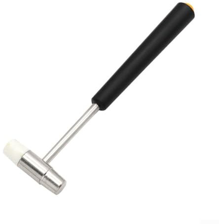 Martillo de goma de metal para bricolaje, herramienta pequeña de doble cabezal para reparación eficiente y (A)