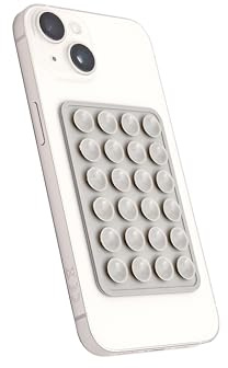 Misomo 2er Pack Extra Starke Silikon-Saugnapfhülle, Halterung für Selfies und Videos, Freihändig, Handyzubehör für iPhone und Android, Langlebig & Leicht Bedienbar (Grau)