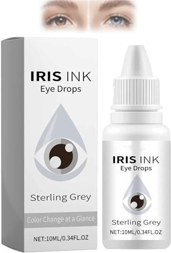 Zakdavi Irisink Pro Eye Drops, Natural Eye Drops for Dry Eyes, Make Your Eyes More Agile and Vibrant, Lighten & Brighten Your Eye Color (Grey)