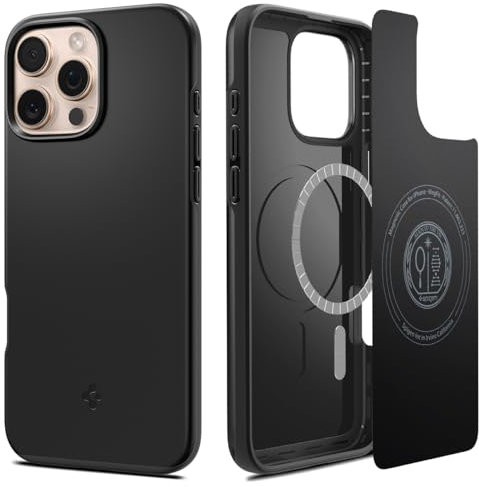 Spigen Thin Fit MagFit Case for iPhone 16 Pro Max, Compatible with MagSafe Accessories - Black