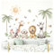 Little Deco Wandsticker Löwe Elefant Kinderzimmer Wandtattoo für Babyzimmer Dschungel Safari Wandaufkleber Zebra Tiere Schlafzimmer Wanddeko DL5064-03