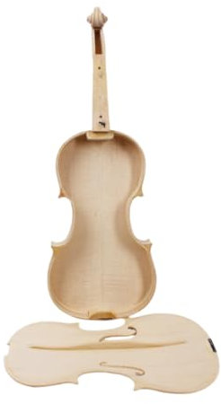 YoungMonic Unlackierte Violine 4/4 Größe Flammenahorn-Fichtendecke, handgefertigt, ungeleimt (4/4 Größe), 2 Stück
