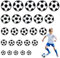SLTAXAR 25 Stück Fußball Patches zum Aufbügeln Bügelbild Fussball 3/4/ 5/6.3/7.3 cm Aufnäher Fussball Bestickte Bügelflicken Aufbügelflicken Kinder Fussball für Textilien Kleidung Jeans Taschen