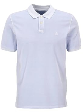 Marc O'Polo Herren Kurzarm-Poloshirt aus Bio-Baumwolle Regular Fit, Blau (Starlight), M