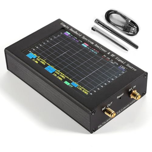 ZQ6 Spectrum Analyzer with Radio Frequency Signal Source and Tracking Source 35MHz-6000MHz 4.3-inch Touching Screen Large Capacity Battery Handheld Spectrum Analysis Machine