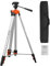VEVOR Treppiede per Livella Laser, Attacco Filettato ¼ x 20, Regolabile Altezza 695-1750 mm con Bolla di Livello Integrata Supporto per Scanner Laser Leggero, Gambe Retrattili Treppiede in Alluminio
