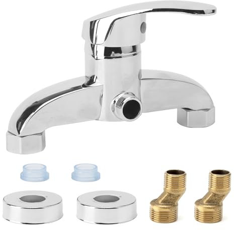 HENGBIRD Duscharmatur, Aufputz Mischbatterie Dusche, Einhebelmischer dusche zur Wandmontage, Armatur Dusche mit Keramikventil Kern, Chrom-Wasserhahn Dusche mit G ½ Auslauf