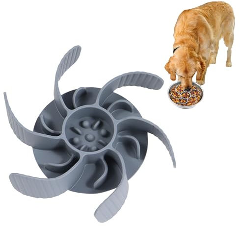 Gamelle Anti Glouton Chien, Gamelle d'alimentation Lente, Accessoires Gamelles pour Chiens, Aide à Ralentir la Vitesse d'alimentation de Votre Chien, Gris (Hors Gamelle pour Chien)