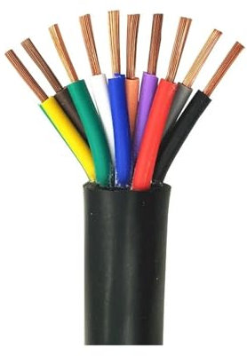 Apparecchiature di comunicazione Cavo di controllo 18WAG 24/22/20AWG 2/3/4-8/10/12 Core Cavo in rame Conduttore elettrico Cavo in PVC Cavo con guaina morbida Cavo di alimentazione Fili e cavi(8 cores