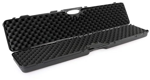 Wiltec Waffenkoffer 123,5 x 26,5 x 11 cm für Langwaffen, Gewehrkoffer mit Rasterschaumstoff für sicheren Transport, Langwaffenkoffer mit hoher Traglast und Tragegriff