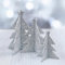 Miqio Stilvolle Weihnachtsdeko – Tannenbäume aus Filz – 3er Set – dekorativer Weihnachtschmuck - Weihnachtsbaum als Deko für Tisch, Regal und Fensterbänke - hellgrau
