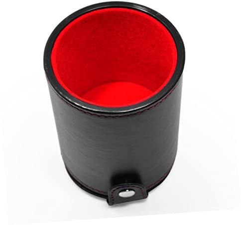 Toyvian Doppelschichtiger Würfelbecher aus Kunstleder Geräuschloser Würfelspielbecher für Ktv und Bar Leicht zu Reinigen Spielwürfel für Würfelspiele