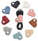 Kabel-Organizer, PU-Leder, Herzform, Kabel-Organizer, wiederverwendbare Kabel-Clips, Ladekabel, Netzkabel, Kopfhörer, USB-Aufwickler, 10 Stück